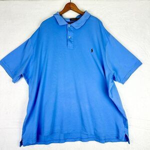 Polo Ralph Lauren Short Sleeve Polo Shirt Size 4XB Big Blue Preppy